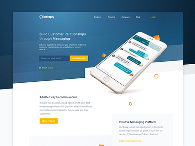 Instaply Homepage corporate ui webdesign