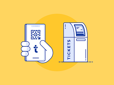 Mobile ticket or Ticket machine icon illustration machine mobile sketch ticket ui vector