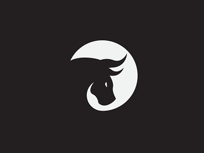 Bull Mark animal bull design flat logo logotype mark minimal negativespace