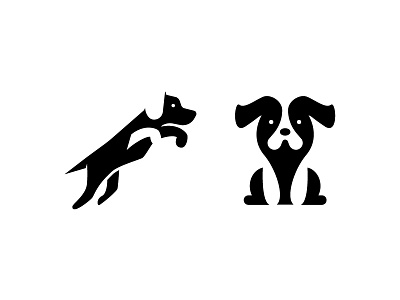 Animal shapes animal black design dog dog logo dog negative space icon logo logotype negative space shape