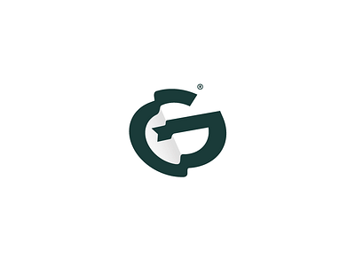 G + Flag design g icon letter g logo monogram symbol vector