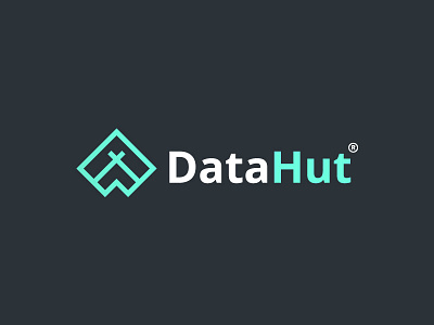 DataHut. app brand branding data datahut design geometric graphic hut icon logo symbol