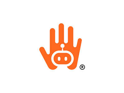 Hand + Bot ai ai logo bot bot logo design hand hand logo icon logo robot robot logo symbol