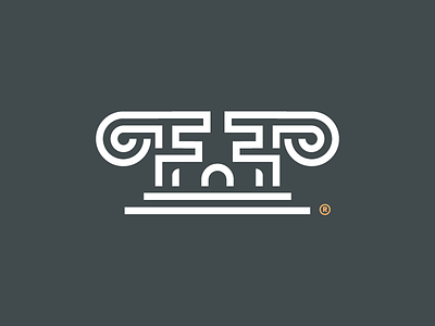 F + F branding column design design logo greek icon letter f logo symbol