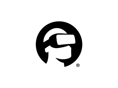 EvolVR Logo branding design head icon logo symbol virtual reality vr