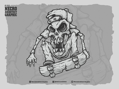 Skater Skull art character graphic illustration skate skateboard skater skull vector