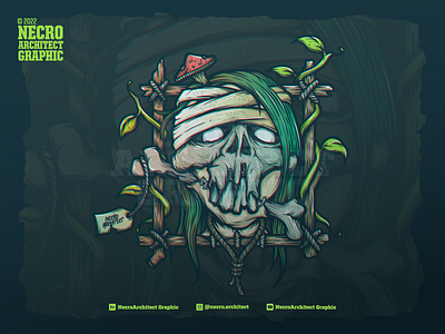 Mutant Skull art character graphic illustration skull vector