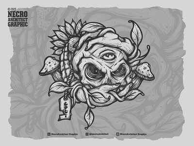 Synergism art character graphic illustration skull vector