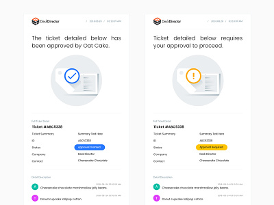 Email Templates for Desk Director apporved declined desk director email materialdesign required template template design ui design