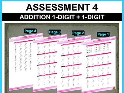 Math Addition Assessment 4 For Elementary and Primary School