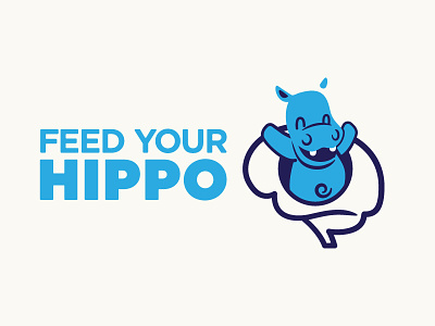 Feed You Hippo animal feed hippo illustration jmb logo mcmaster msu university