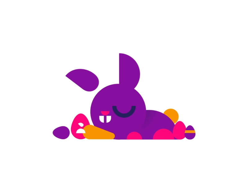 Happy Easter! animation design easter easter egg rabbit
