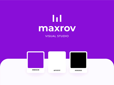 maxrov logo | visual studio creative agency logo logo design logo designers purple visual studio