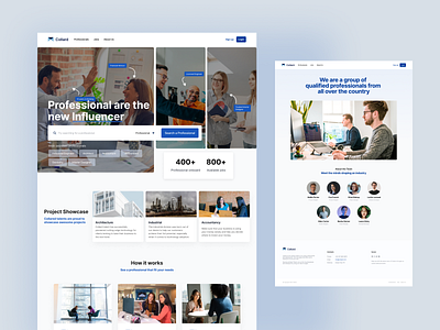 Collared — Landing Page branding case study graphic design job website landing page ui ui concept uiux ux research website