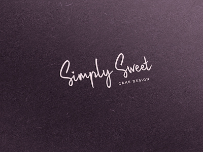 Simply Sweet Cake Design handwritten logo logo design logodesign logotype script