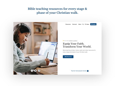 Derek Prince Ministries bible christian christianity two column web design webdesign website website design