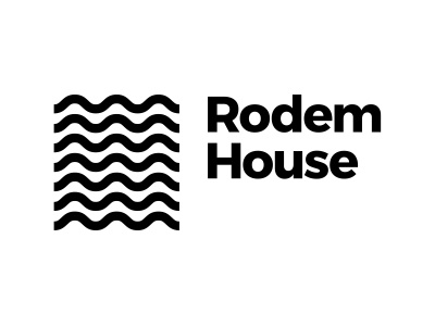 Rodem House food house logo noodles r waves