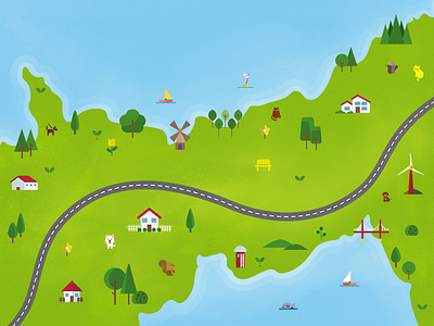 Road Map illustration road map texture