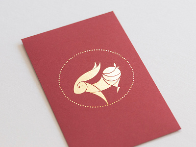 Hippity Hop chinese new year geometric gold foil hare rabbit