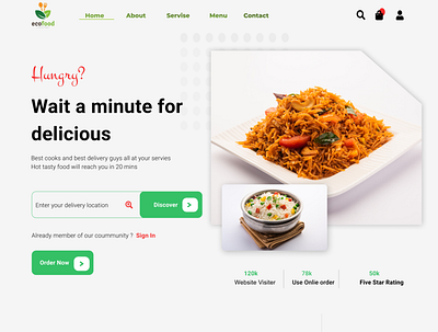 Food order webiste branding logo ui