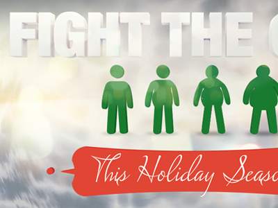 Fight The Gain 3d text c4d christmas composite email hero holidays photoshop
