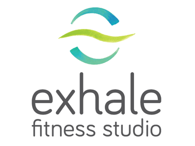 Exhale Logo Type branding fitness logo water color
