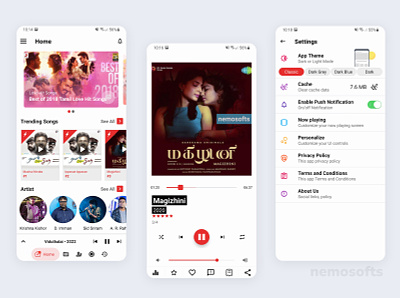 YouTube Music App - Online Music Streaming Apps - nemosofts android android ui codecanyon design illustration logo nemosofts online radio ui