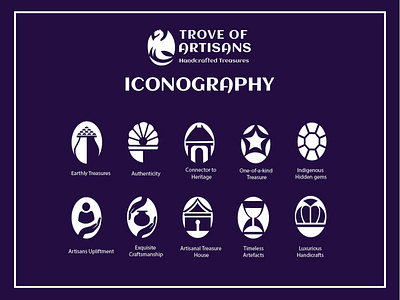 Trove Of Artisans - Iconography branding graphic design iconography icons