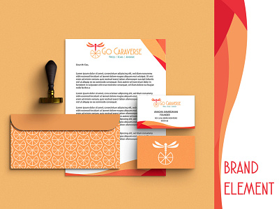 GO CARAVERSE- BRAND ELEMENT IMPLEMENTATION brand identity brandelement branding design graphic design