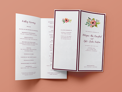 Tie the Knot Program bi fold wedding program