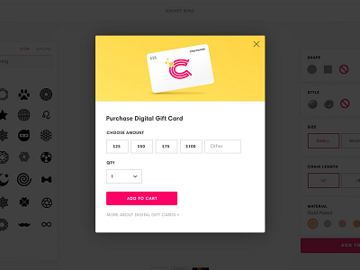 Charmsith Gift Cards ui website
