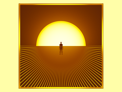 Point of Vanishing 3d abstract blender clean design lines sunset