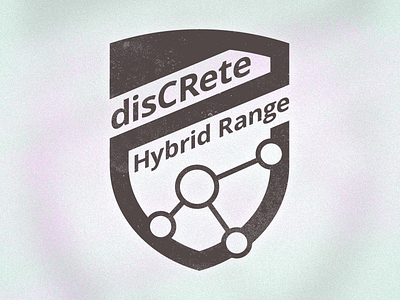 disCRete Hybrid Range Logo branding design icon logo network security texture