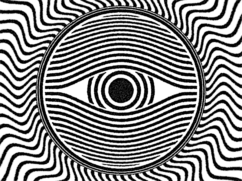 Hypnotic Eye abstract blinking loop optical illusion psychedelic texture