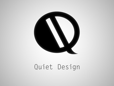 Quiet Design Logo branding design illustration lettering logo speech bubble typography