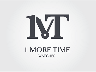 One More Time Logo clock design logo simple time vector watch