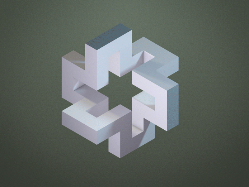 Isometric Hashtag 3d abstract c4d cinema 4d isometric lighting loader loop rotating