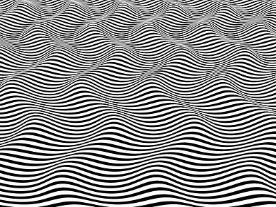 Waving Lines abstract black and white blender design opticalillusion