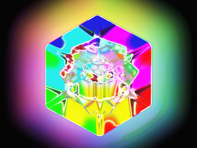 Nested Prisms 3d abstract animated blender cube loop prism rainbow refraction