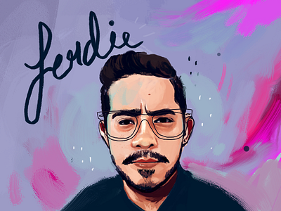 Ferdie digital illustration painting portrait