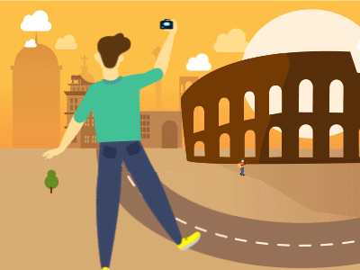 Bupa Coliseum animation bupa coliseum illustration vector