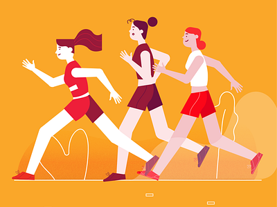 Runners animation character digital illustration mexico nutrition pheerg runners running vector