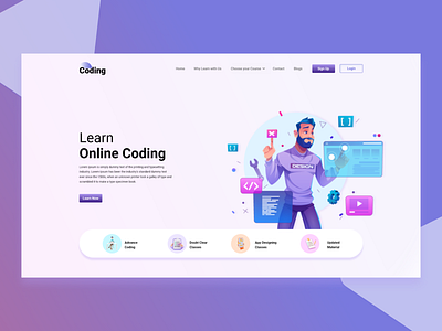 Online Coding Education Landing Page