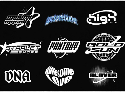 clothing brand y2k logo design athletic brand brand logo branding clothing clothing brand logo y2k clothing logo creative design font graphic design illustration llogo logo streetwear ui vector y2k design y2k logo