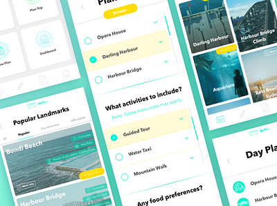 Autour app design ui ux web