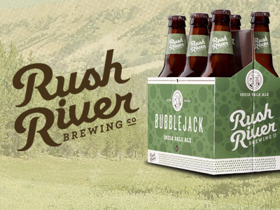 Rush River Brewing Co. - BubbleJack beer beers branding branding design brewery design logo logo design package design packaging rush river westwerk