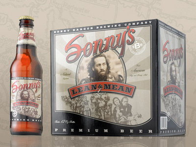 Sonny's Lean & Mean Lager beer beers package design packaging sonnys sonnys lean and mean westwerk