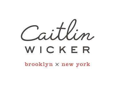 Caitlin Wicker Logo clean design logo script simple typography