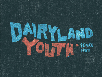 Dairyland Youth Logo dairyland logo logo design texture textured wisconsin