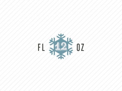 12 Fluid Ounces 12 oz. blue rush river snow snowflake type typography winter winter mixer
